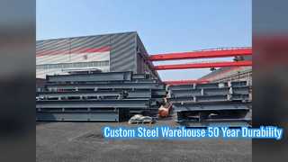 Custom Steel Warehouse 50 Year Durable Industrial Storage