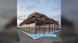 Steel Factory Buildings Fireproof 60m Span