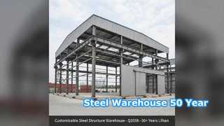 Durable Steel Warehouse 50 Year Lifespan